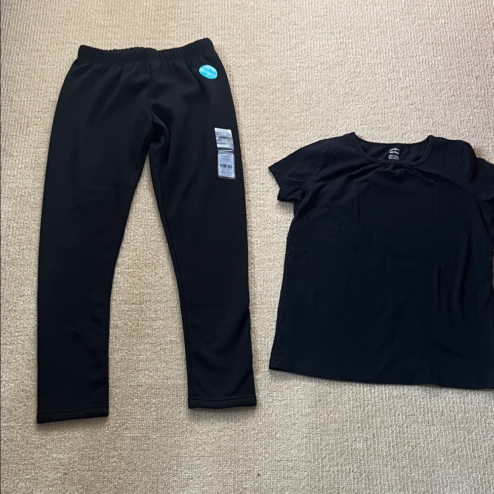 Bundle of Carter’s NWT Sweatpants and Carter’s Black T-Shirt - Size 14